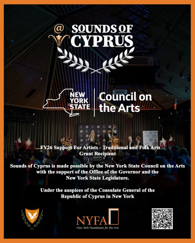 Sounds of Cyprus Awarded a NY State Council on the Arts FY26 Support for Artists Grant