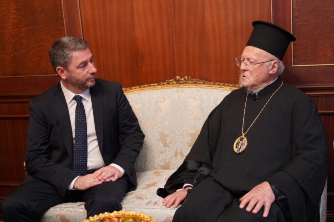 Συνάντηση Ν. Ανδρουλάκη με τον Οικουμενικό Πατριάρχη Βαρθολομαίο