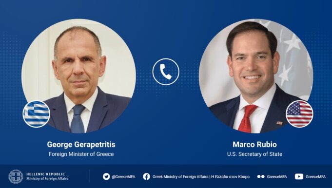 Τηλεφωνική επικοινωνία Γ. Γεραπετρίτη – Μ. Ρούμπιο