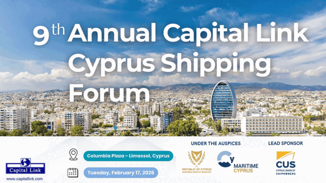 Capital Link to Host 9th Annual Cyprus Shipping Forum in Limassol