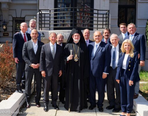 Archbishop Elpidophoros Visits AHI’s “Hellenic House”