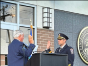 Fr. Peter Orfanakos, Orange Police Chaplain, Offers Invocation as Andrew Stavrides Sworn in as Chief of North Haven Police Department
