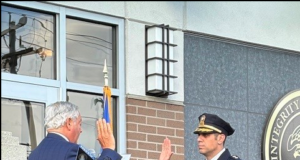 Fr. Peter Orfanakos, Orange Police Chaplain, Offers Invocation as Andrew Stavrides Sworn in as Chief of North Haven Police Department