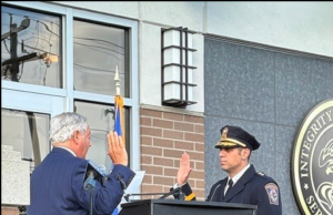 Fr. Peter Orfanakos, Orange Police Chaplain, Offers Invocation as Andrew Stavrides Sworn in as Chief of North Haven Police Department