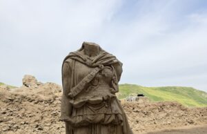 Two-meter statue of Athena discovered during excavations at Laodikeia