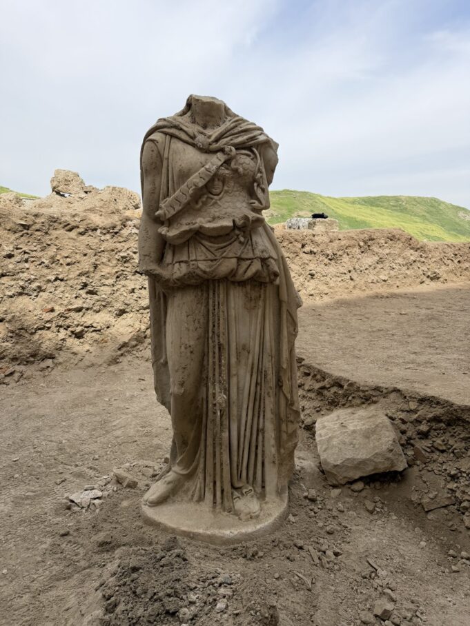 Two-meter statue of Athena discovered during excavations at Laodikeia