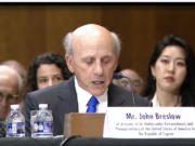 Ακρόαση Τζον Μπρέσλοου στη Γερουσία για τη θέση του Πρέσβη των ΗΠΑ στην Κύπρο