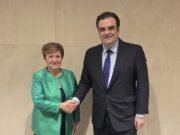 Σειρά κρίσιμων επαφών του Κ. Πιερρακάκη στο πλαίσιο της Εαρινής Συνόδου του ΔΝΤ