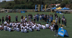 LA Chargers Host Messinia’s First NFL Flag Football Camp for Hundreds of Kids