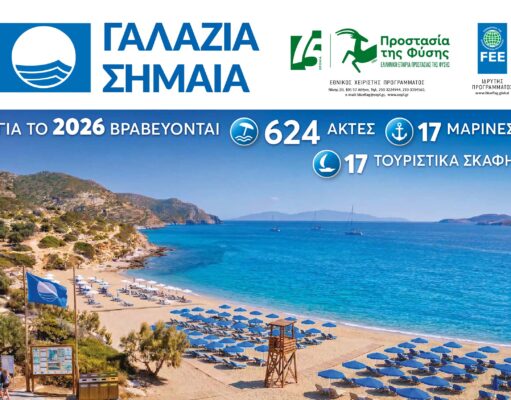 Στη 2η θέση παγκοσμίως η Ελλάδα σε Γαλάζιες Σημαίες