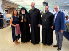 Cleveland Welcomes 48th Clergy-Laity Congress His Eminence Metropolitan Philotheos of Thessaloniki accompanied by His Grace Bishop Athenagoras of Nazianzos, and Fr. Damaskinos arrived in Cleveland, Ohio and were welcomed at the airport by His Eminence Metropolitan Savas of Pittsburgh, Host of the 48th Clergy-Laity congress. His Eminence Archbishop Elpidophoros of America welcomed Metropolitan Philotheos at The Cleveland Hotel.