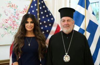 Συνάντηση K.Guilfoyle με τον Αρχιεπίσκοπο Θυατείρων Νικήτα