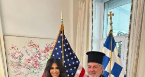 Archbishop Nikitas Meets the U.S. Ambassador to Greece in Athens