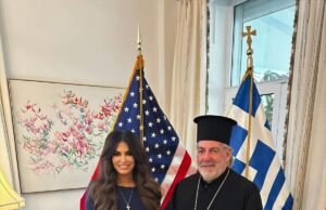 Archbishop Nikitas Meets the U.S. Ambassador to Greece in Athens