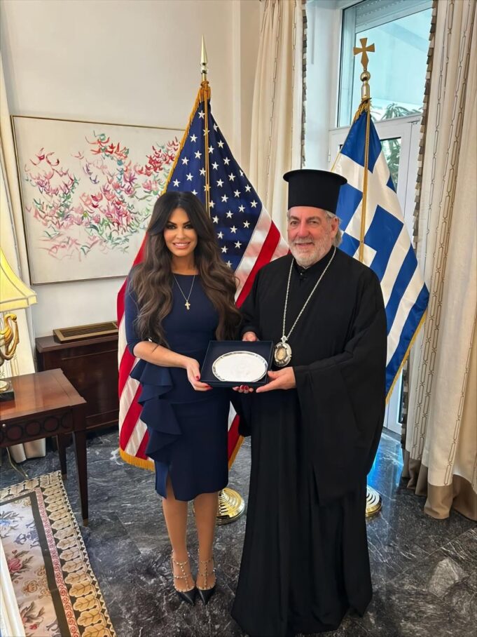 Archbishop Nikitas Meets the U.S. Ambassador to Greece in Athens