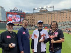 Metropolitan Apostolos Throws the First Pitch at Oriole Park