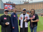 Metropolitan Apostolos Throws the First Pitch at Oriole Park