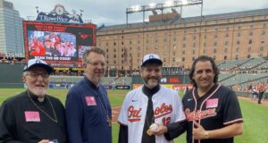 Metropolitan Apostolos Throws the First Pitch at Oriole Park