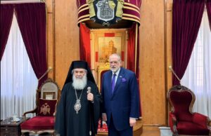 Συνάντηση Πατριάρχη Ιεροσολύμων με τον Πρέσβη των ΗΠΑ στo Ισραήλ