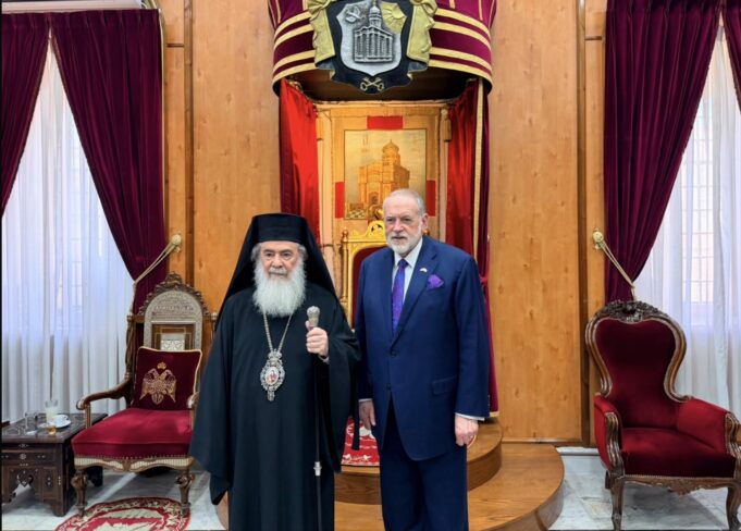 Συνάντηση Πατριάρχη Ιεροσολύμων με τον Πρέσβη των ΗΠΑ στo Ισραήλ