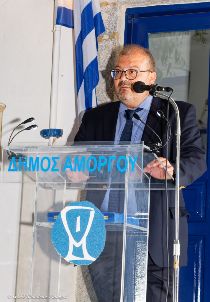 Amorgos, July 19th, 2026 His Beatitude Pope and Patriarch of Alexandria and All Africa THEODOROS II arrived in Amorgos Island to Honor Fr. Thomas Synodinos for his 40 years serving the church. Many Dignitaries were present to Honor Fr. Thomas in the square of Choria Amorgos. Nikos Gavalas and his family were very proud of their own Fr. Thomas. Minister of Culture Lina Mendoni, minister Kikilias, Metropolitans from Siros, Nea Ionia, and Thyra all Congratulated Fr. Synodinos for his accomplishments.
