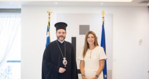 Συνάντηση της Υπουργού Παιδείας Σ. Ζαχαράκη με τον νέο Αρχιεπίσκοπο Καναδά Απόστολο