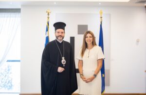 Συνάντηση της Υπουργού Παιδείας Σ. Ζαχαράκη με τον νέο Αρχιεπίσκοπο Καναδά Απόστολο