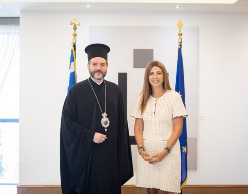 Συνάντηση της Υπουργού Παιδείας Σ. Ζαχαράκη με τον νέο Αρχιεπίσκοπο Καναδά Απόστολο