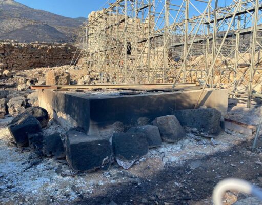 Αυτοψία της Λ. Μενδώνη στα Αιγόσθενα για τις επιπτώσεις της πυρκαγιάς