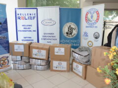 Hellenic Relief Foundation distributed 244 food packages to needy families in Athens