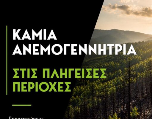 Ν. Χαρδαλιάς: Δεν θα επιτρέψουμε καμμία ανεμογεννήτρια στις αναδασωτέες και πυρόπληκτες περιοχές της Αττικής