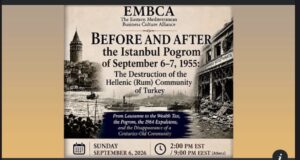 EMBCA Presents Webinar Panel Discussion on the Istanbul Pogrom, on Sept. 6