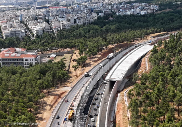 Thessaloniki, GreeceConstruction of the fly over, major project to ease the traffic. The Ring road is getting a new look with a major highway in construction. Thessaloniki, Greece Construction of the fly over, major project to ease the traffic. The Ring road is getting a new look with a major highway in construction.