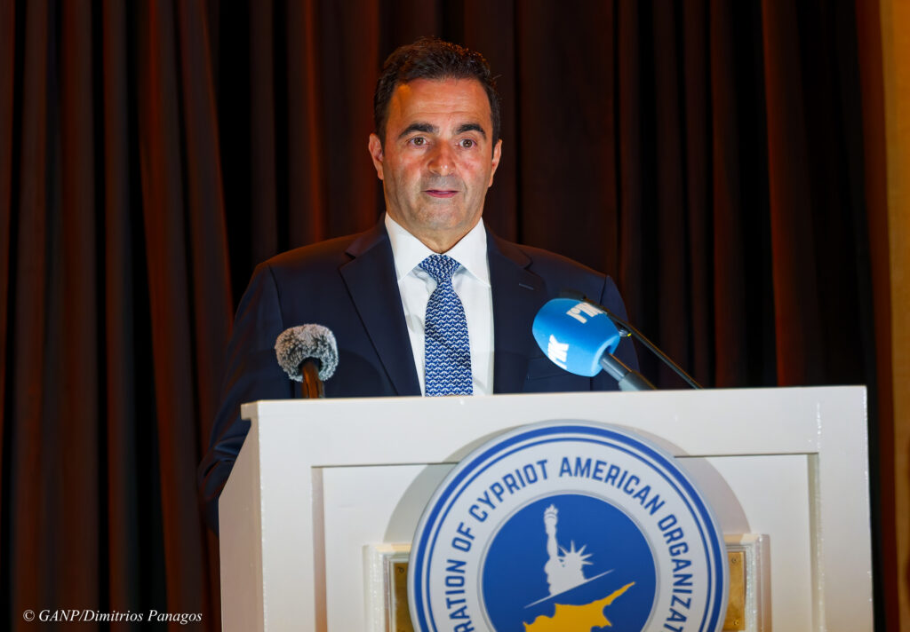 H.E. Archbishop Elpidophoros attended the Annual Dinner Hosted by The Federation of Cypriot American Organizations at Terrace on The Park in Queens, NY on Friday September 25th, 2026. President of The Republic of Cyprus Nikos Christodoulidis thanked the Omogenia for their support on the Cyprus Problem, updated about his visit at The United Nations and along with Archbishop Elpidophoros, FCAO President Kyriacos Papastylianou Honored Stavros Kamilaris and Despina Axiotakis with the Community Service Award and John Josephakis, Global V.P. of NVIDIA with the Lifetime Achievement Award.