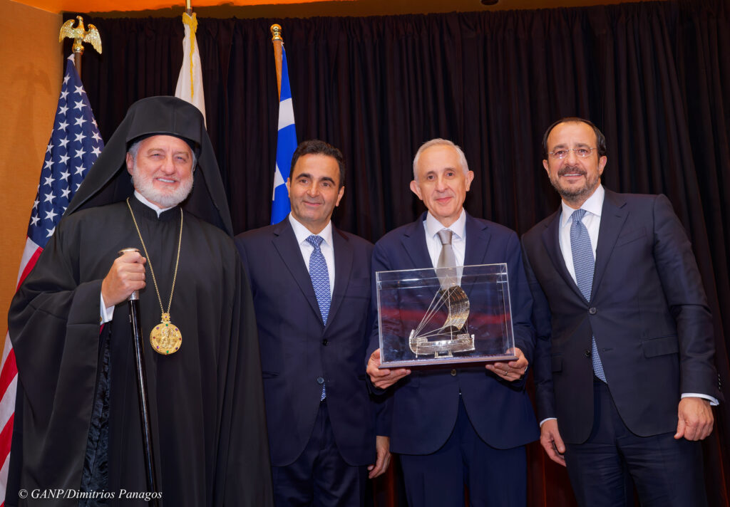 H.E. Archbishop Elpidophoros attended the Annual Dinner Hosted by The Federation of Cypriot American Organizations at Terrace on The Park in Queens, NY on Friday September 25th, 2026. President of The Republic of Cyprus Nikos Christodoulidis thanked the Omogenia for their support on the Cyprus Problem, updated about his visit at The United Nations and along with Archbishop Elpidophoros, FCAO President Kyriacos Papastylianou Honored Stavros Kamilaris and Despina Axiotakis with the Community Service Award and John Josephakis, Global V.P. of NVIDIA with the Lifetime Achievement Award.