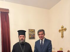 Επίσκεψη του ΥΜΑΘ Κώστα Γκιουλέκα στον Αρχιεπίσκοπο Αλβανίας Ιωάννη