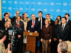 FM Gerapetritis delivers joint statement by over 70 countries backing Women, Peace and Security agenda at UN