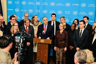 FM Gerapetritis delivers joint statement by over 70 countries backing Women, Peace and Security agenda at UN